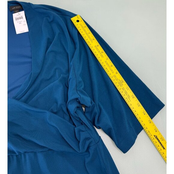 J.Jill Dress Plus Size 4X J Jill Wearever Draped Twist Front Short Sleeve NWT - Picture 6 of 12